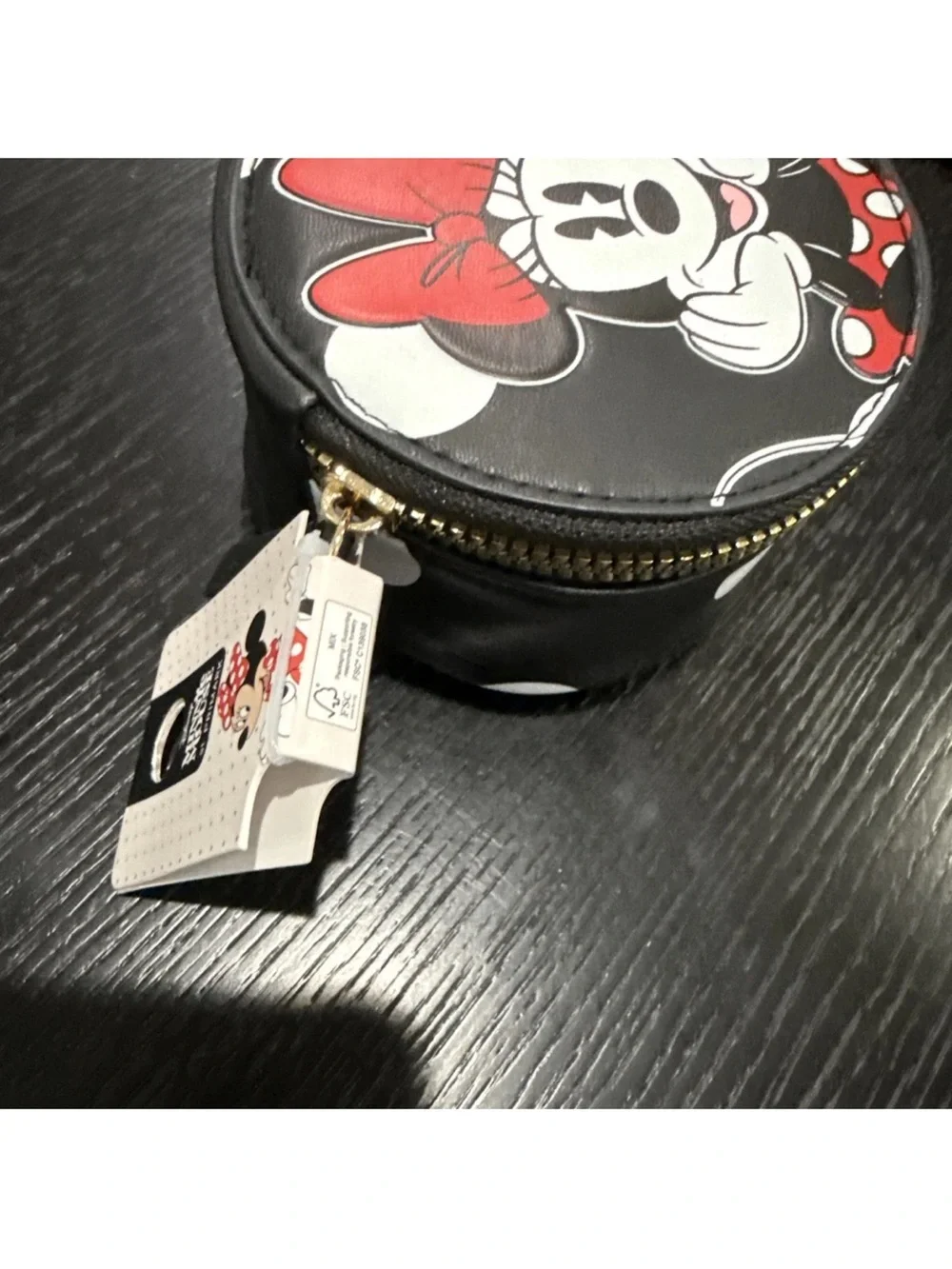 Disney Minnie Mouse Black, Red & White Round jewelry case